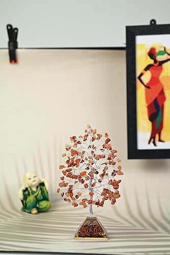 Miniatura 20 de Árbol de la vida de chakras de aventurina amarilla, árbol de cristal para energía positiva, decoración de Feng Shui, árbol de piedras preciosas