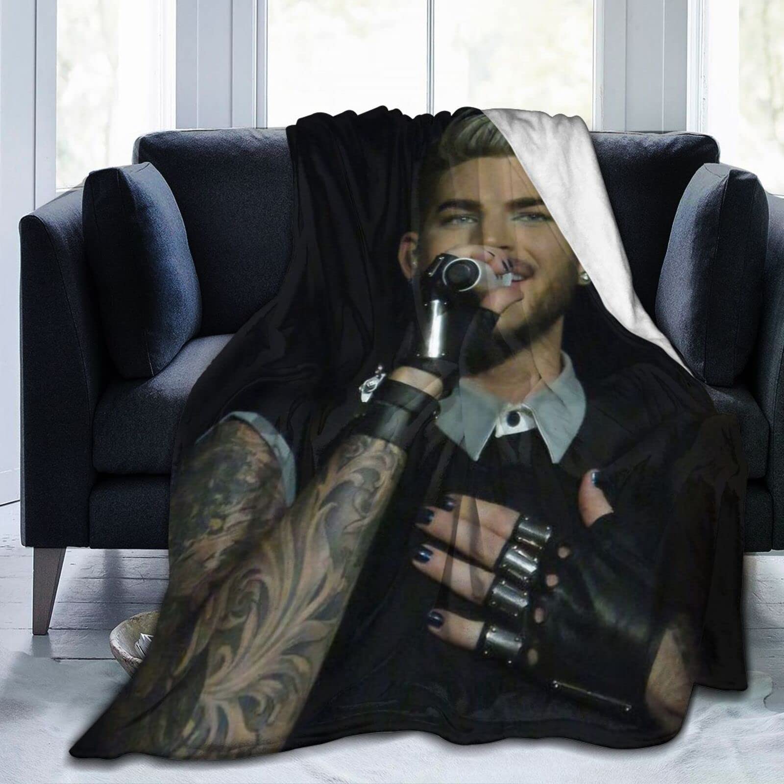 Yingd Adam Lambert Blanket Lamb Blanket 3D Print Plush Blanket Bedding Decor Blanket For Living Room Bedroom Dorm Decor