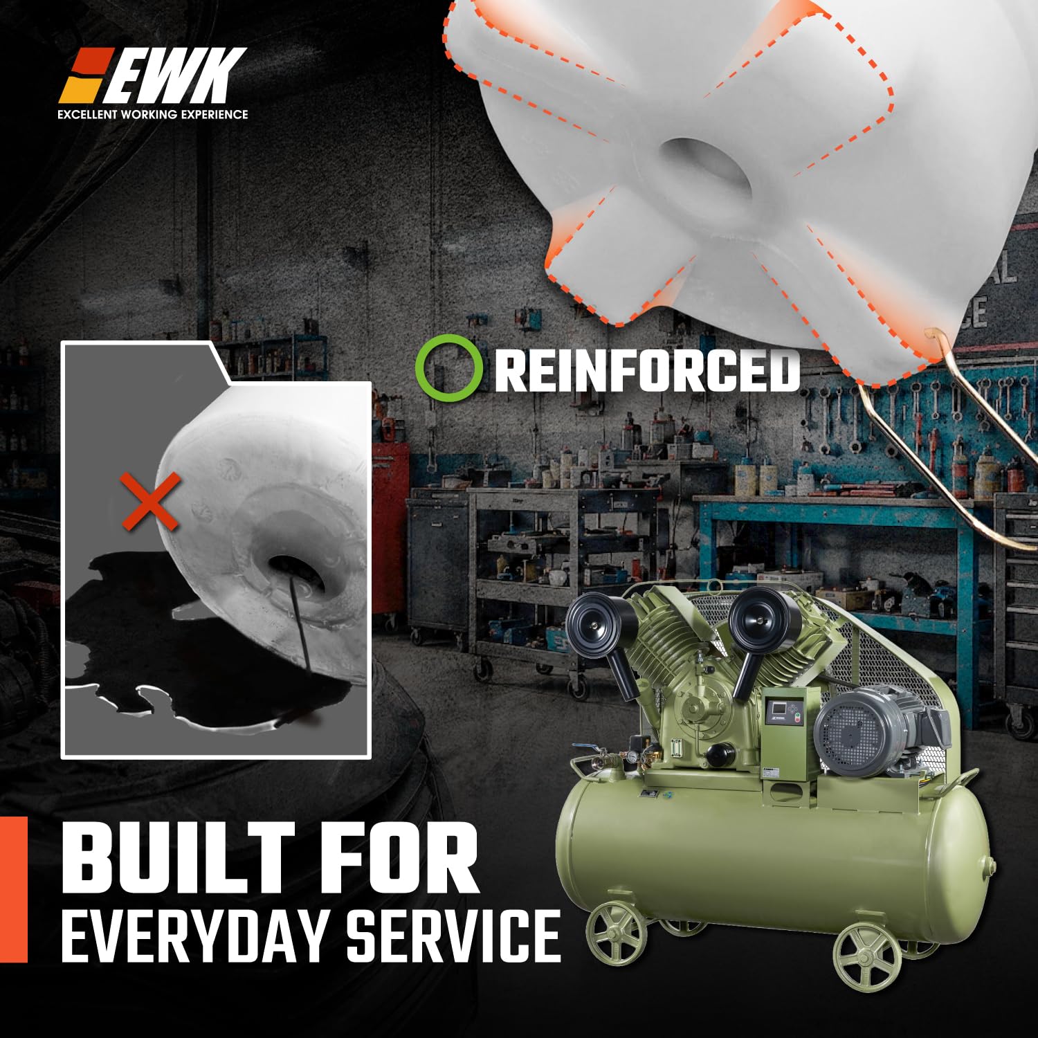 EWK Bomba extractora de aceite neumática/manual de 15 L, evacuador de líquido para cambio de aceite, herramienta de evacuación de vacío de gran capacidad para coches, camiones y maquinaria agrícola