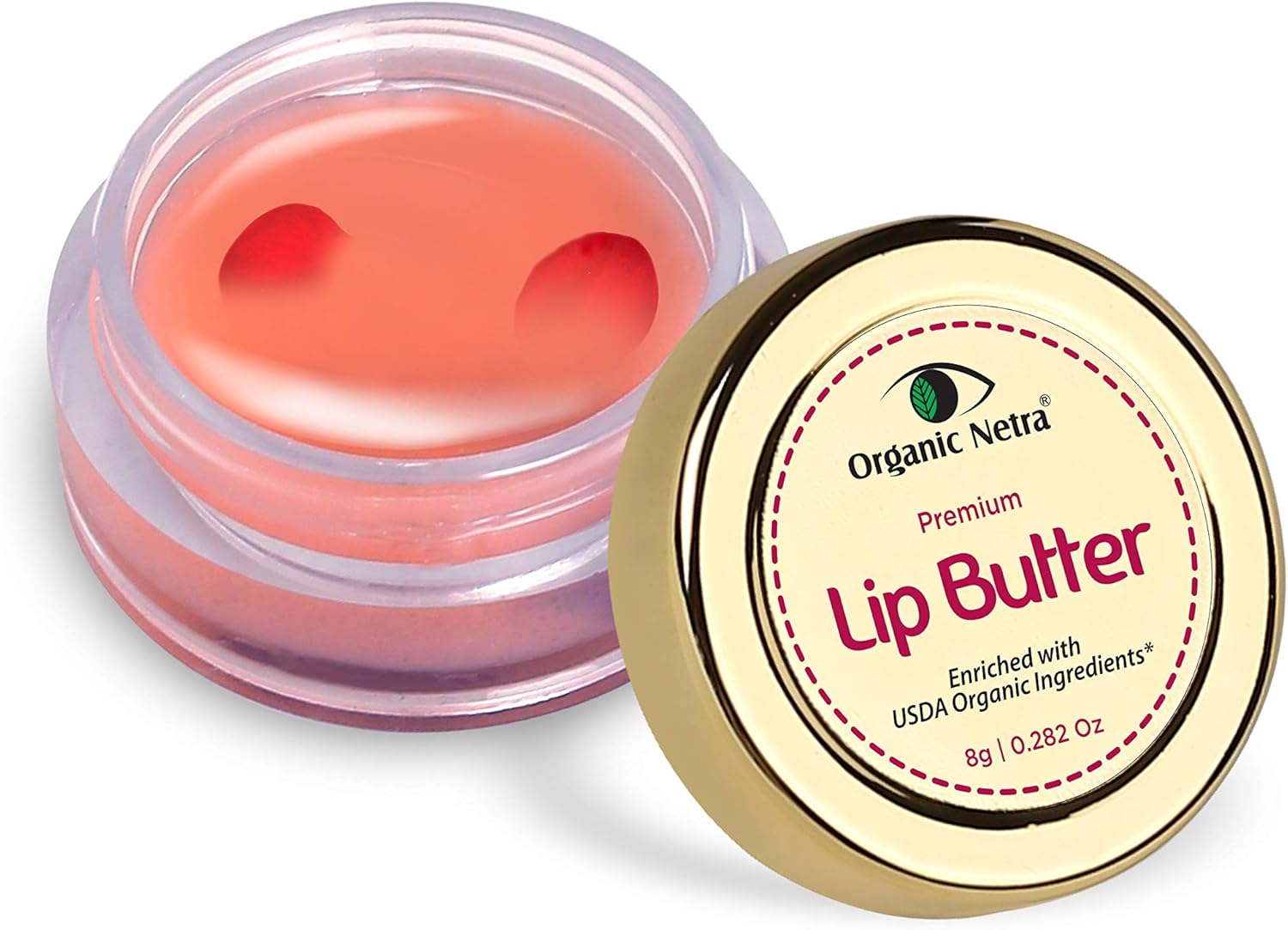 Organic Netra Premium Lip Butter Moistures Lips Mask for All Occasions Perfect for Everyone Enriched with Organic and Natural Ingredients, 8gm