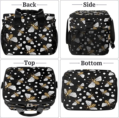 Miniatura 3 de Mularoka Queen Bee - Lonchera grande dorada con aislamiento, suave y refrigerante, para adultos, hombres y mujeres, lonchera reutilizable a prueba