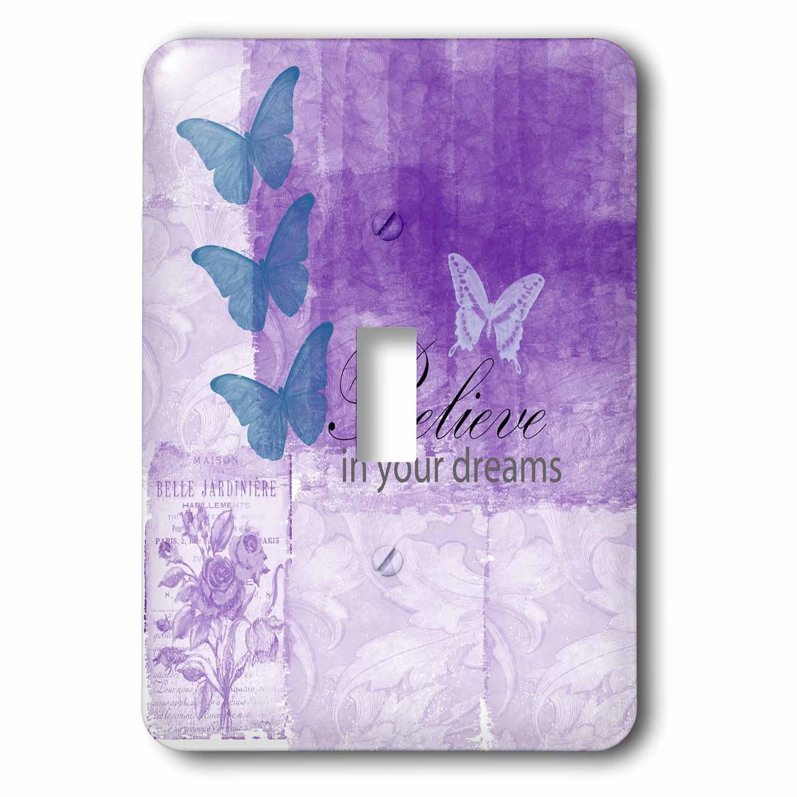 Interrupteur papillons 3dRose pour remplacer une plaque murale jaunie