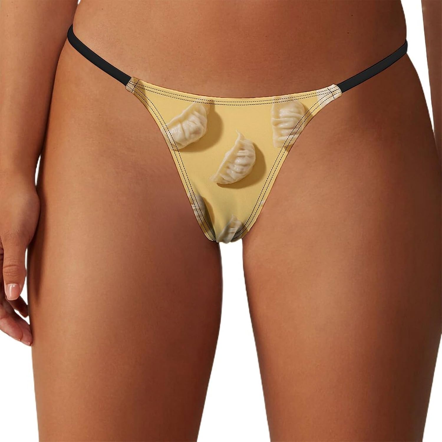 Handmade Dumplings Women's G-String Thong Underwear T-Back Panties Low Rise Underpants
