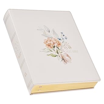 KJV Holy Bible, Large Print Note-taking Bible, Vegan Leather Hardcover - King James Version, Blush Bouquet Printed (KJV Note-taking Editions) Hardcover – Large Print, July 1, 2024