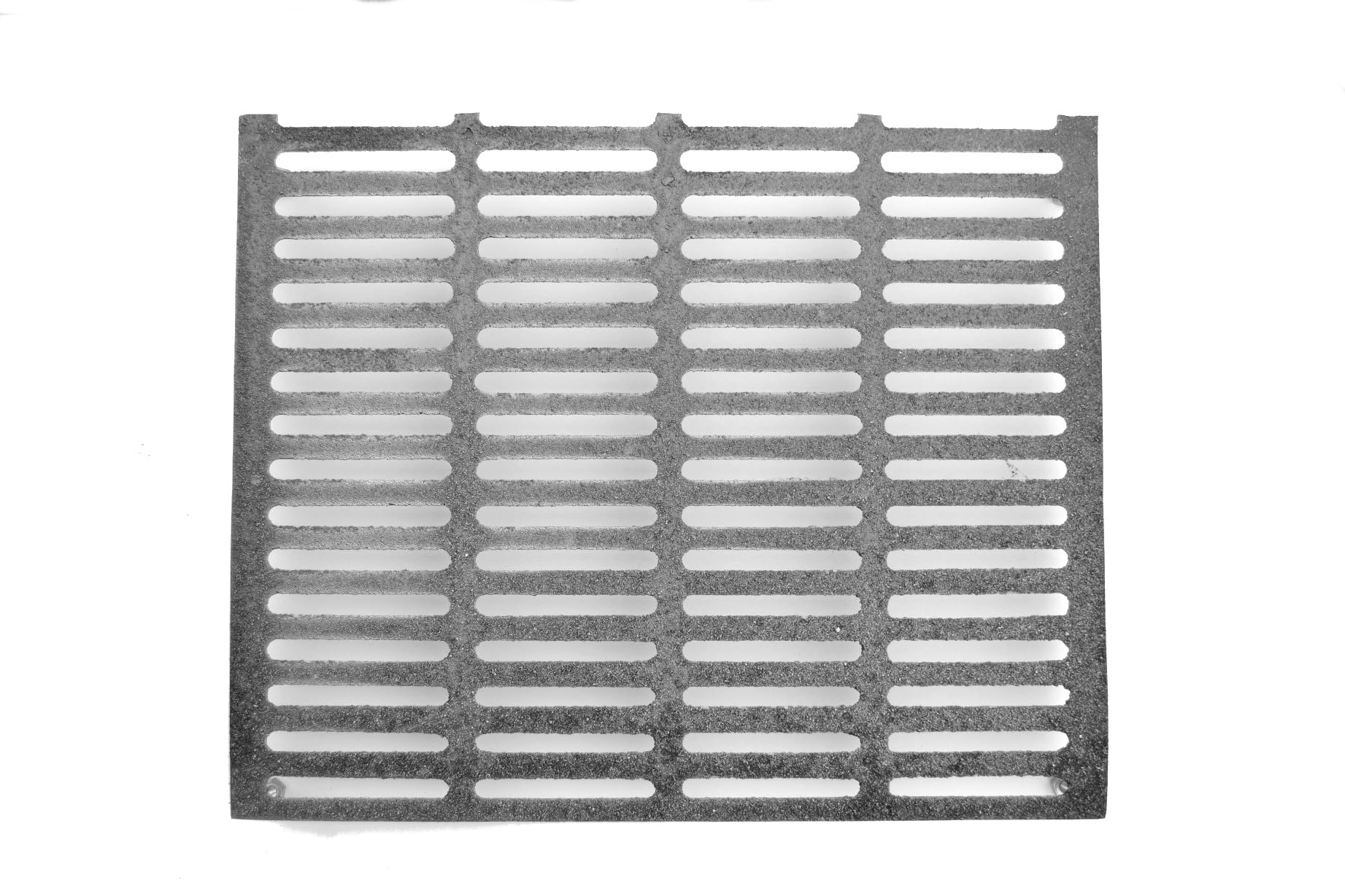 SEZAM Griglia in ghisa, 43 x 35 cm, griglia per stufa, griglia per cenere, vari diametri, adatta per camino, griglia da tavolo, griglia del forno, griglia del fuoco, griglia per carbone, barbecue