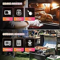Vista 7 de Wireless Smart Meat Thermometer with Dual-Sensor Probe, 500FT Remote Monitoring, Dedicated App, Real-Time Ambient and Food Temperature Tracking for