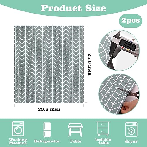 Miniatura 4 de Actvty 2 fundas para lavadora y secadora para la parte superior, 25.6 x 23.6 pulgadas, protector superior para lavadora y secadora, cubiertas