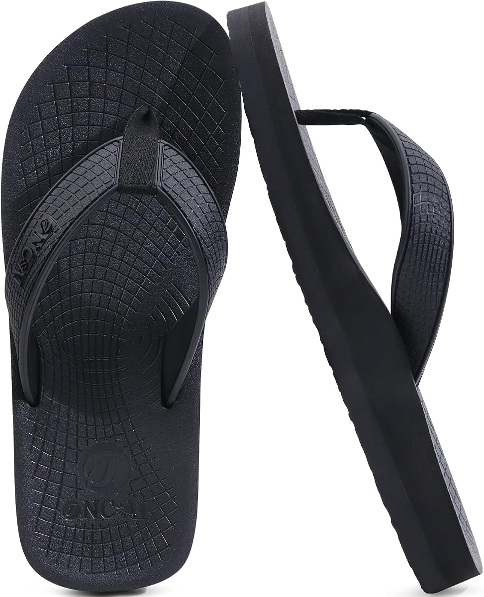 ONCAI Chanclas de Goma para Hombres Sandalias de Ducha de Piscina de Playa de Verano de Moda con Estera de Yoga Suelas de cojín Antideslizantes para Exteriores
