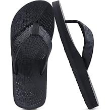ONCAI Mens Rubber Flip Flops Trendy Summer Beach Pool Shower Sandals with Yoga Mat Non-slip Outdoor Cushion Soles