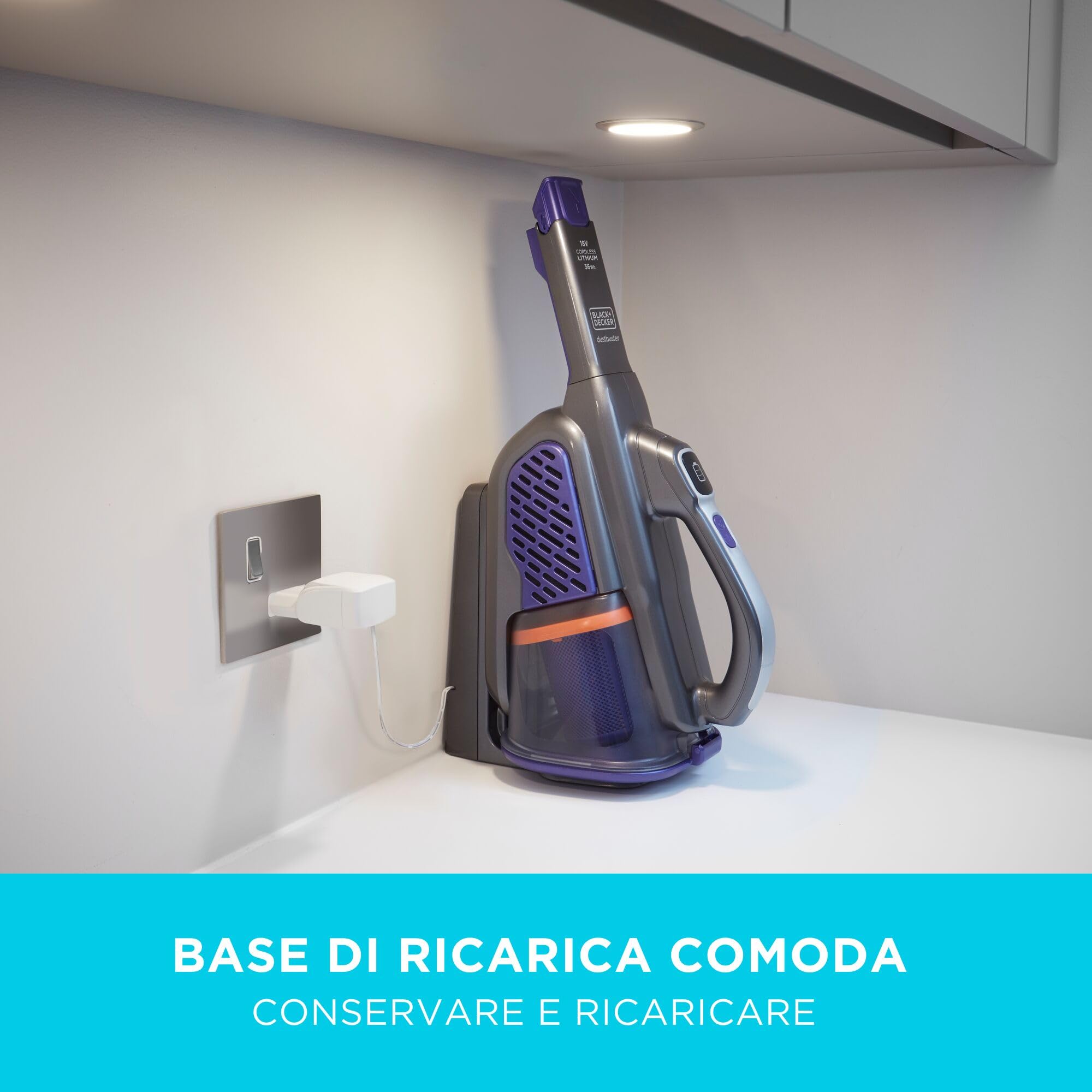 BLACK+DECKER Dustbuster Gen 11 Pet 18 V 2,0 Ah con base di ricarica, BHHV520BFP-QW