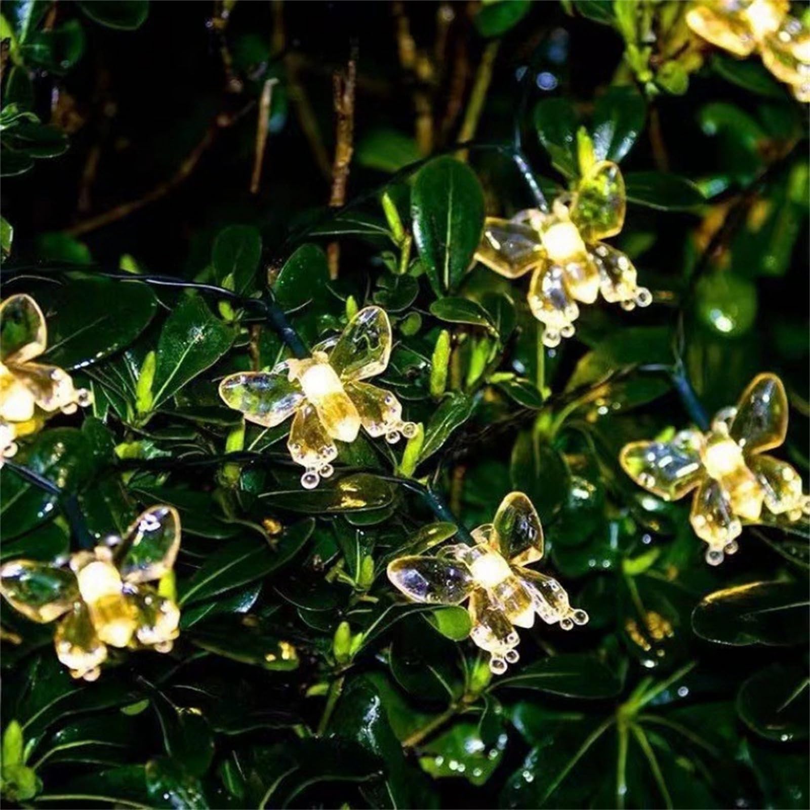 Mateju LED Lichterkette Außen Solar, Solar Lichterkette Aussen mit Fernbedienung 8 Modi Solarlichterkette Outdoor für Innen, Garten, Terrasse, Balkon, Hochzeit (Schmetterling Multicolour,32m/300led)