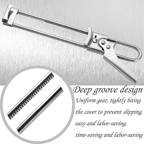 Miniatura 4 de CaoXiong Abrebotellas de acero inoxidable ajustable antideslizante