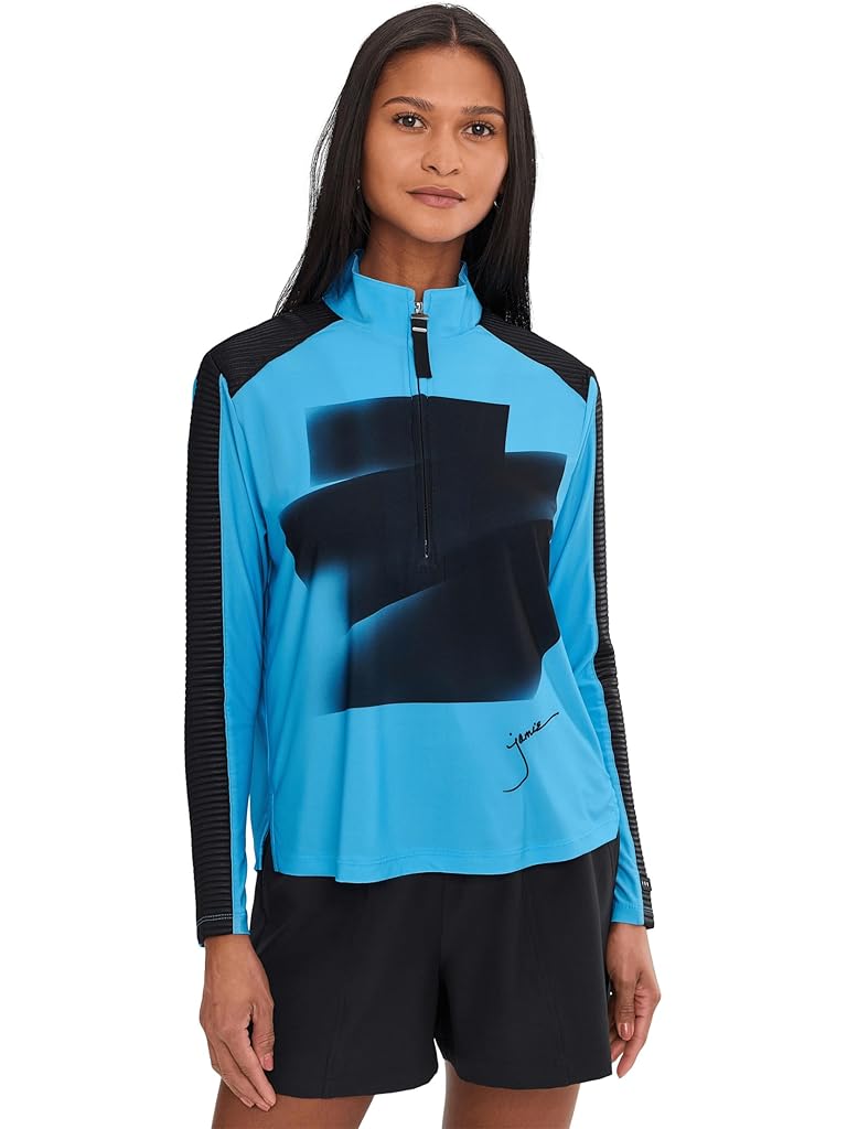 Blue Jamie Sadock Toasties Long Sleeve 1/4 Zip Layering Piece