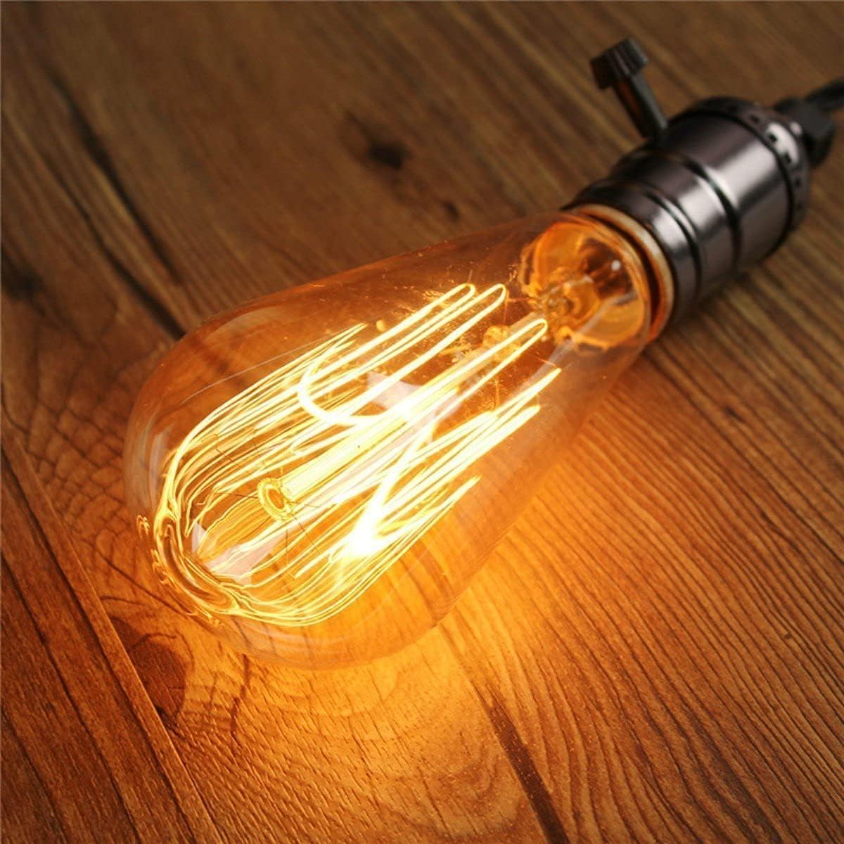 GOENDR 4 Pack E26 Edison Bulb + 4 Pack A19 Vintage Edison Bulb