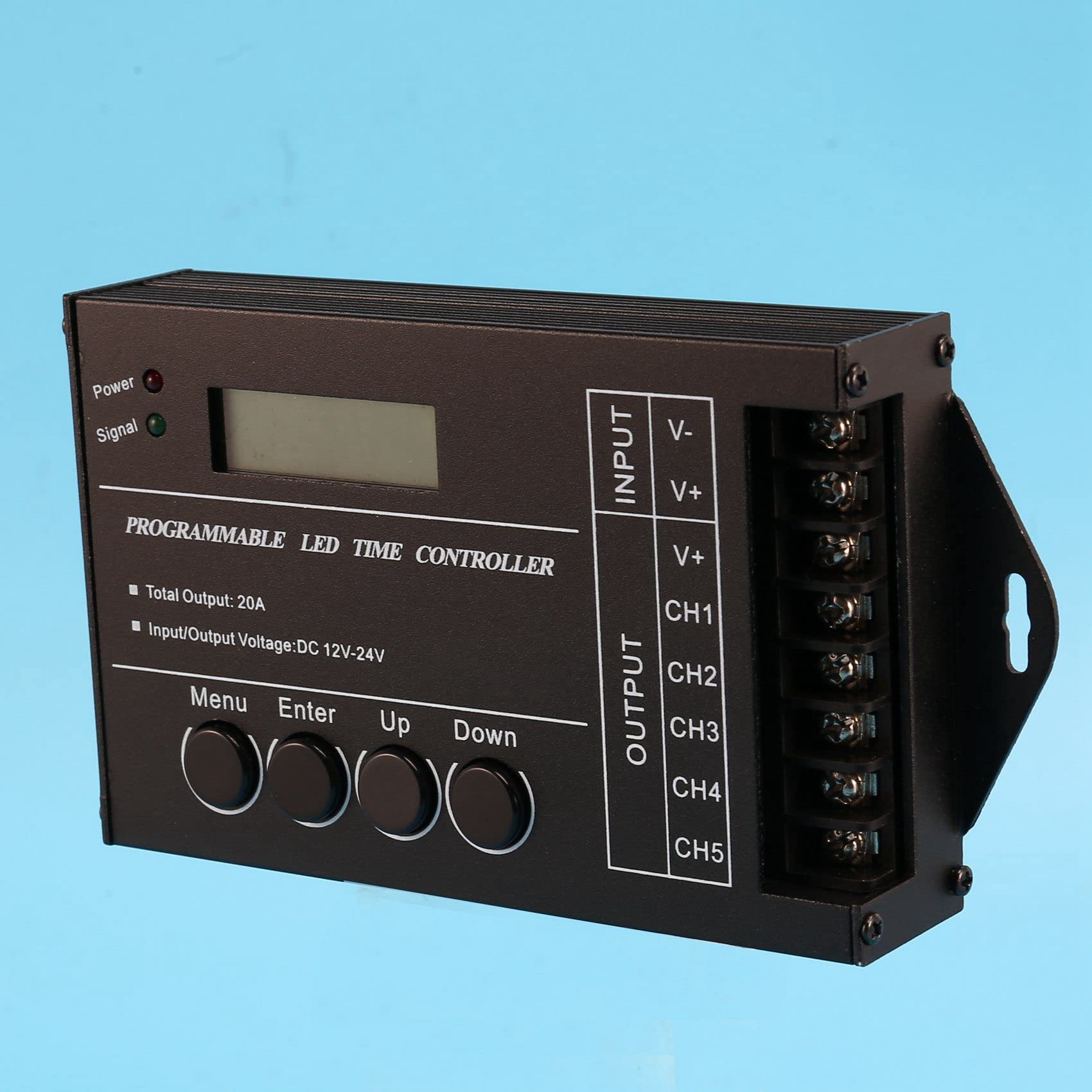 Controlador LED RGB programable por tiempo TC420 DC12V-24V Dimmer de 5 canales LED