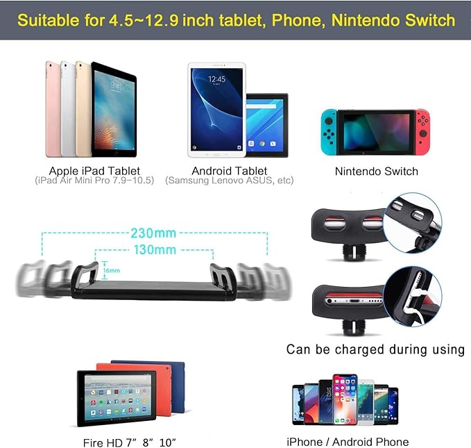 Soporte para Tablet SAMHOUSING con Brazo de Aluminio 4.7-12.9 pulgadas miniatura 7