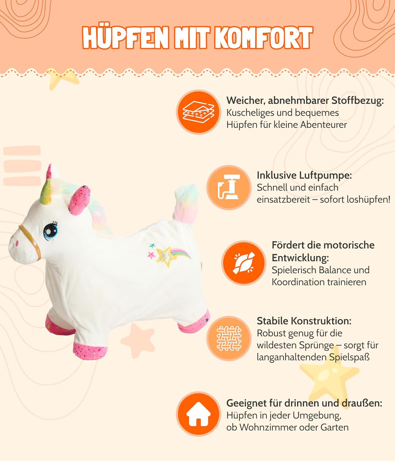 Bayer Chic 2000 401 50 Inflatable Jumping Horn with Air Pump Unicorn