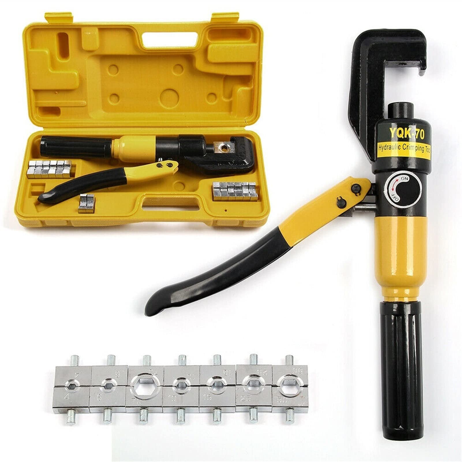 Zestaw narzędzi do zaciskania hydraulicznego W / 8 Dies + Carry Case przewodu 4-70 mm,Narzędzia hydrauliczne