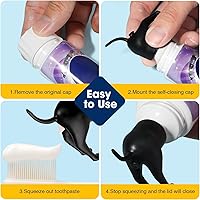 Vista 4 de Paquete de 3 tapas de pasta de dientes para perros, dispensador de pasta de dientes divertido, decoración creativa de pasta de dientes, tapa