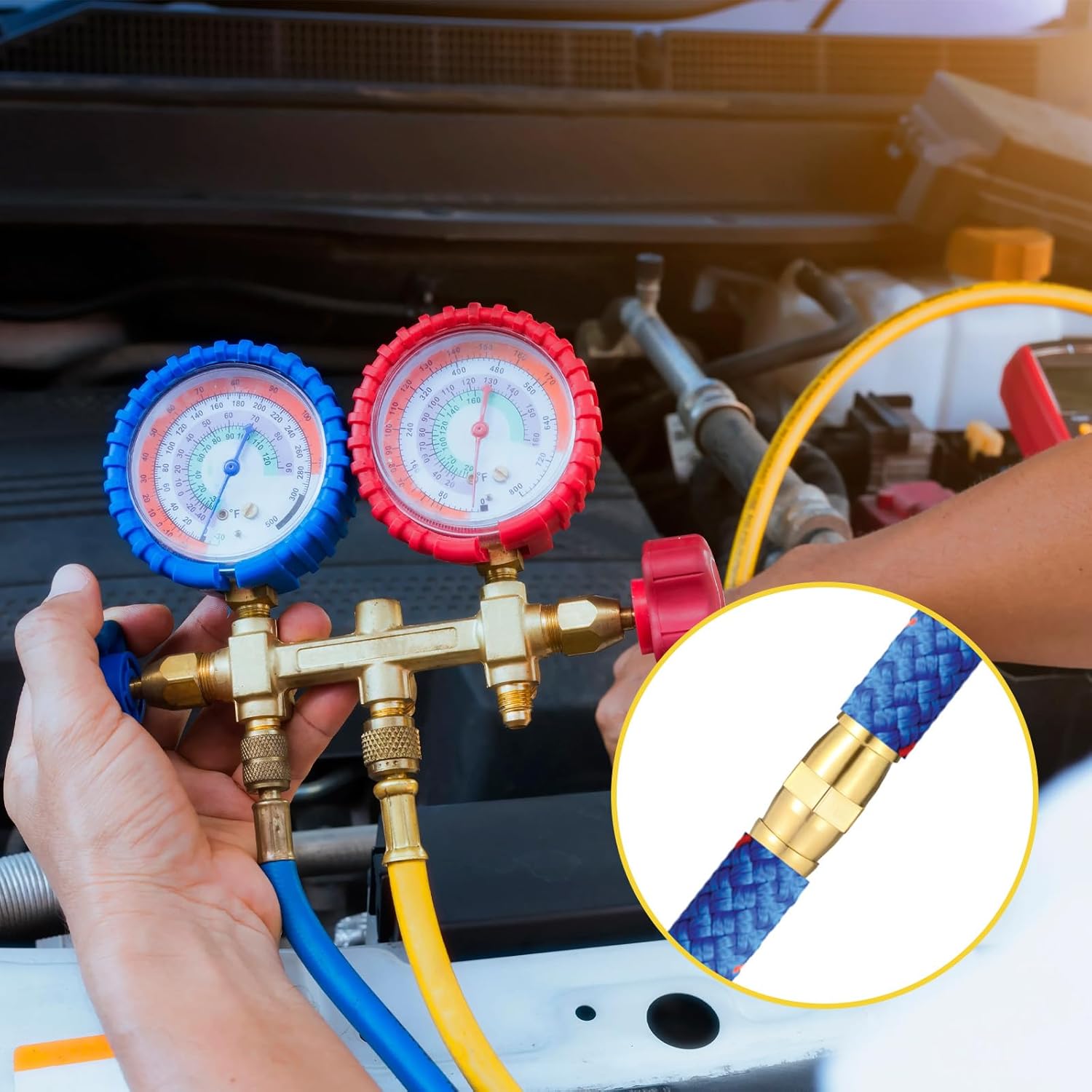 Barbed Hose Fittings 20Pcs Brass Hose Barb Fitting, 1/4" 5/16" 3/8" 1/2" (6 mm/8 mm/10 mm/12 mm) Hoses Connector, Barb Splicer Mender Hose-Fittings for Air/Water/Gas/Fuel Hoses