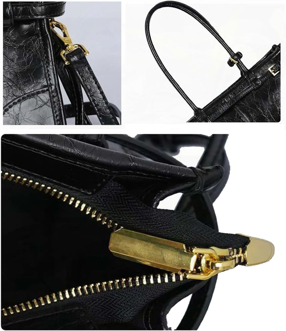 Women’s Shoulder Bag – Structured, Soft Faux Leather Crossbody Purse, Medium Capacity, Detachable Long Strap | Soft, Zipper Closure - Image 6