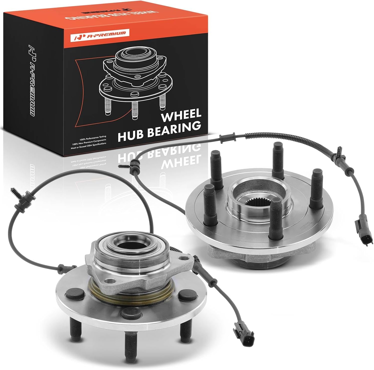 A-Premium 2 x Front Wheel Bearing and Hub Assembly with ABS & 5-Lug Compatible with Ram 1500 2011 & Dodge Ram 1500 2009-2010