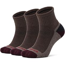 WANDER Merino Wool Quarter Light Hiking Socks 3 Pairs Cushion Odor Control
