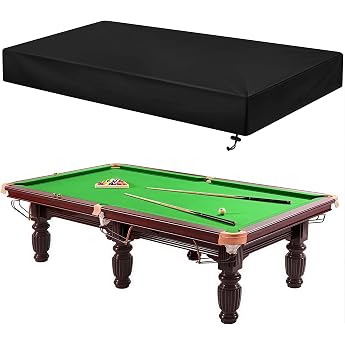 ohbien 8ft Pool Table Cover with Drawstring 210D Oxford Fabric Cover | Wasserdicht Winddicht f&uuml;r Gartenm&ouml;bel, Anti-UV Schutzh