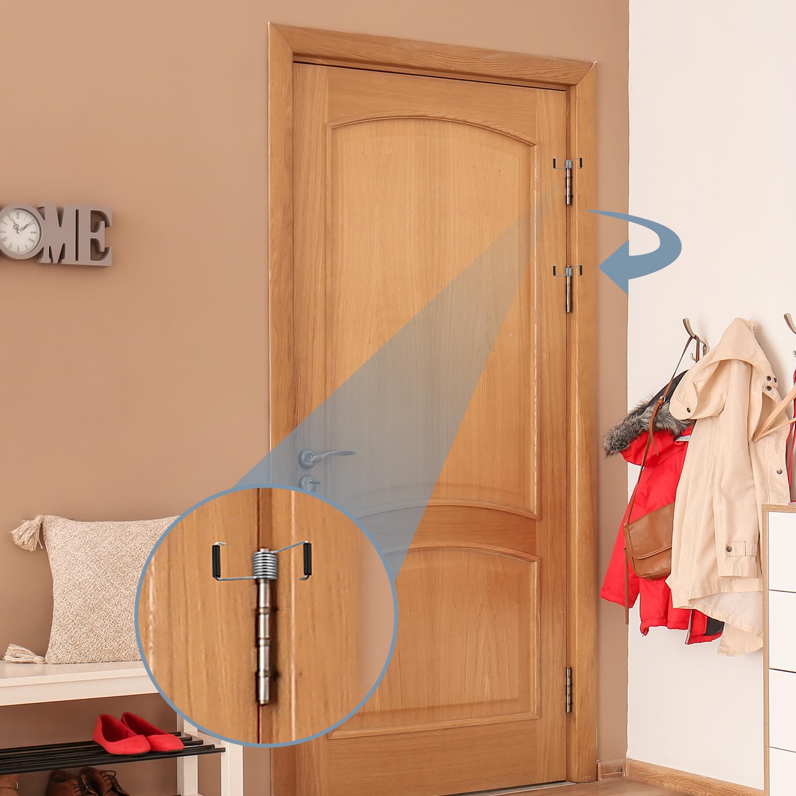 Self-Sliding Door Closer – Pneumatic Adjustable Speed Closer For Patio, Balcony, Kitchen & Bathroom Doors