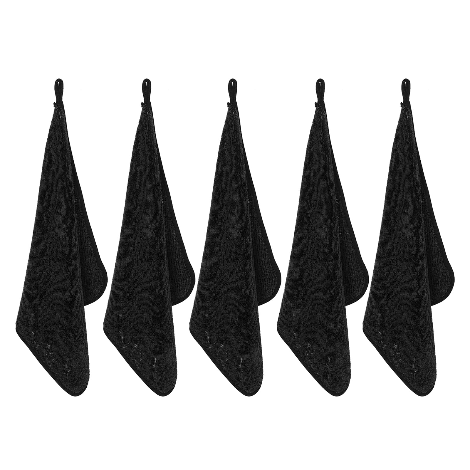 PACKOVE Panni per Lavaggio Veicoli 5 Pezzi in Microfibra Doppia Faccia | Assorbimento Rapido, Riutilizzabili per Pulizia in Officina e Casa, Set Compatto