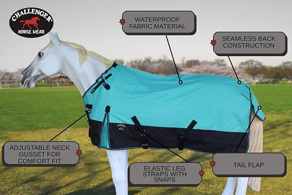 Challenger 1200D Turnout Rain Horse Sheet Light Winter Blanket Gusset 367