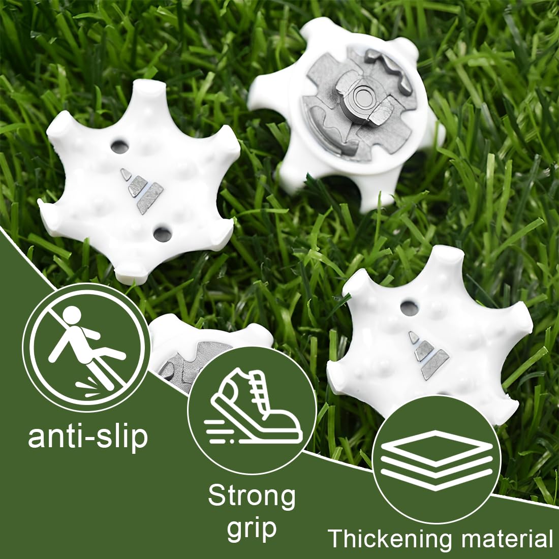 10 PCS Tacchetti per Scarpe da Golf Antiscivolo,Golf Shoe Spike di Ricambio, Golf Shoe Spike di Ricambio Set di Punte da Golf Tacchetti da Golf Golf Scarpa Tacchetti Tacchetti Denti Facile