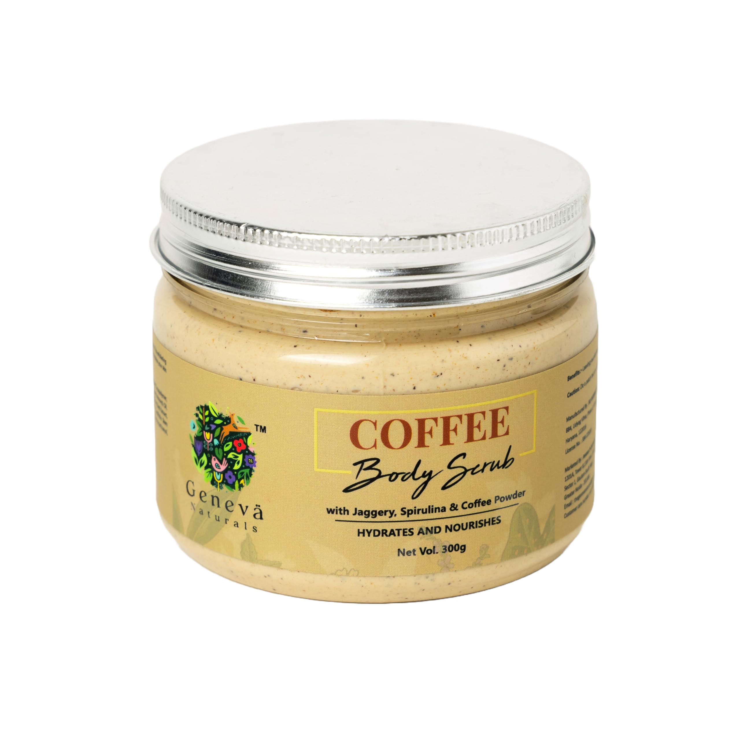 Geneva Naturals Coffee Body Scrub | Made with the goodness of natural botanicals for Men and Women (Pack Of 1, 300 gm)-image-1