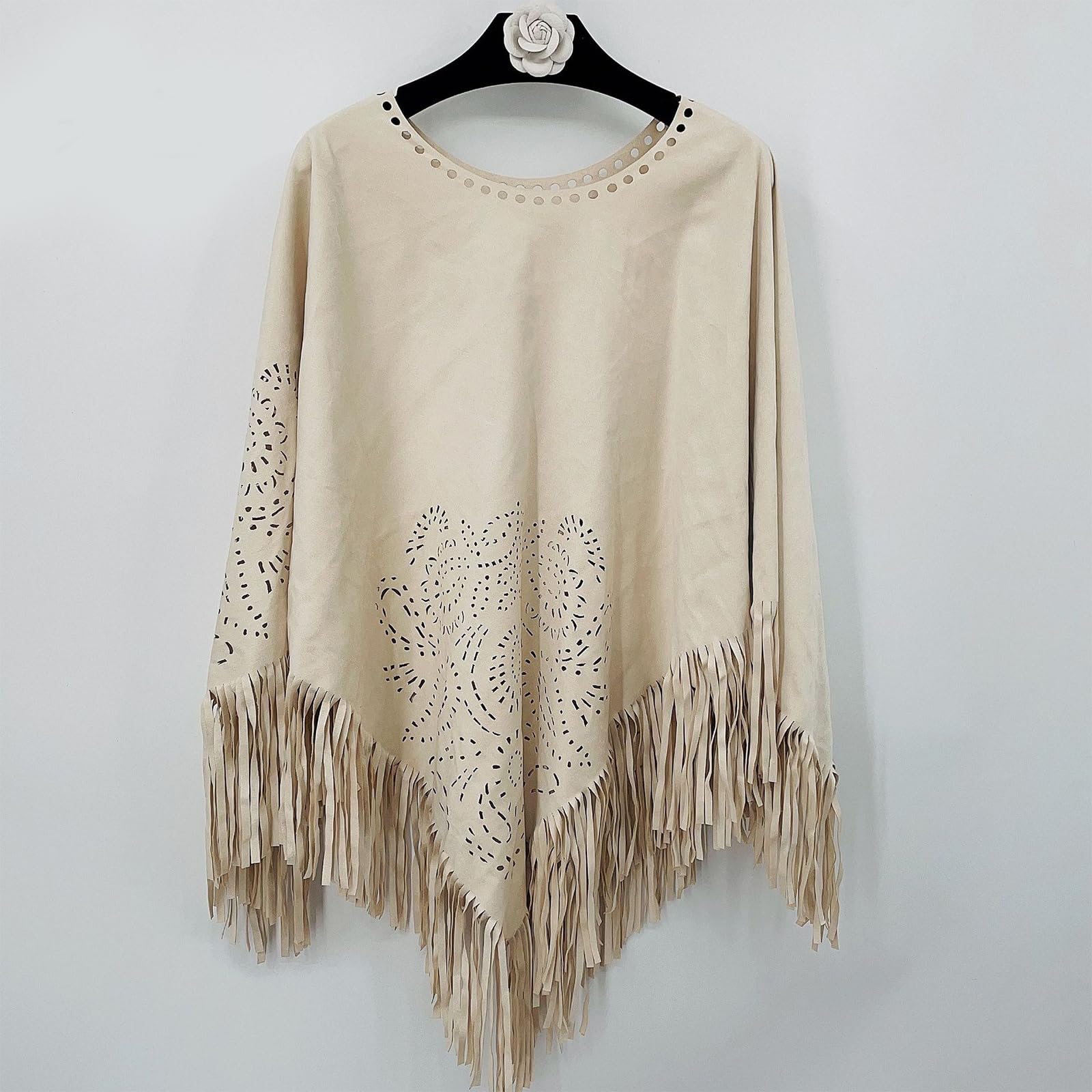 Versatile scialle avvolgente poncho coperta calda per ufficio all'aperto matrimonio scialle con nappe avvolgere poncho sciarpa calda sciarpa oversize