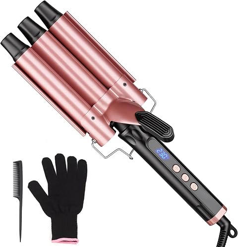 3 Barrel Hair Waver, 25mm Crimper Curler for Beach Mermaid Waves