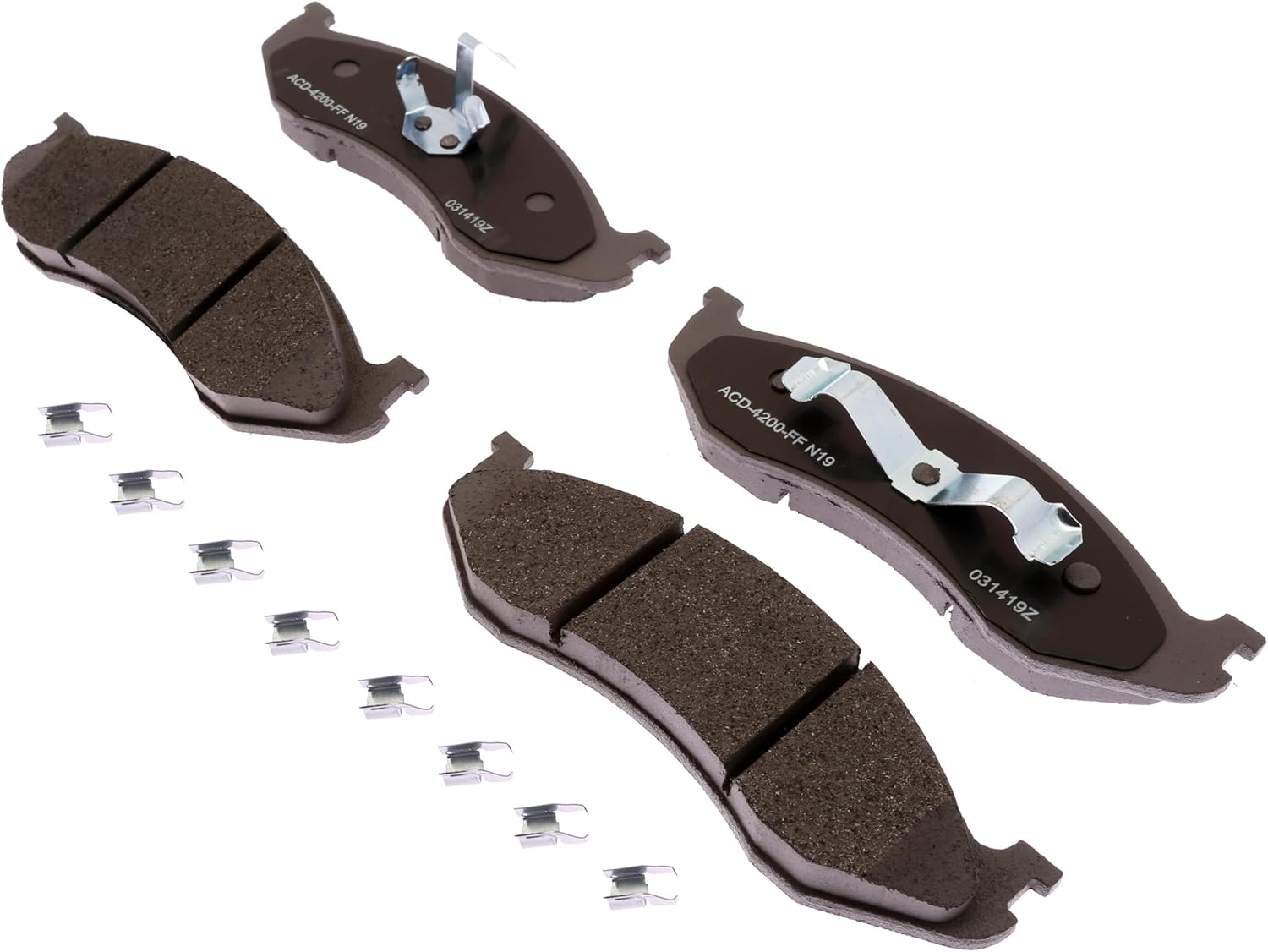 ACDelco Silver 14D477MH (19387617) Semi Metallic Front Disc Brake Pad Set with Clips
