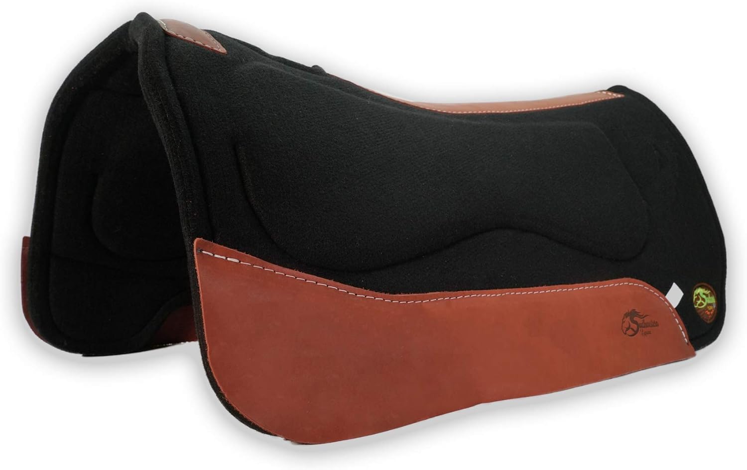 Southwestern Equine OrthoRide All Purpose Trail Riding Black Saddle Pad Made in the USA.