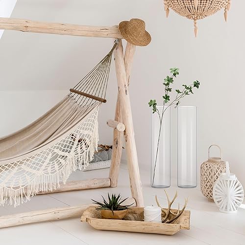 Miniatura 6 de Irenare 24 jarrones cilíndricos de vidrio a granel, portavelas flotantes de cristal transparente para bodas, hogar, cenas formales (16 x 3.35