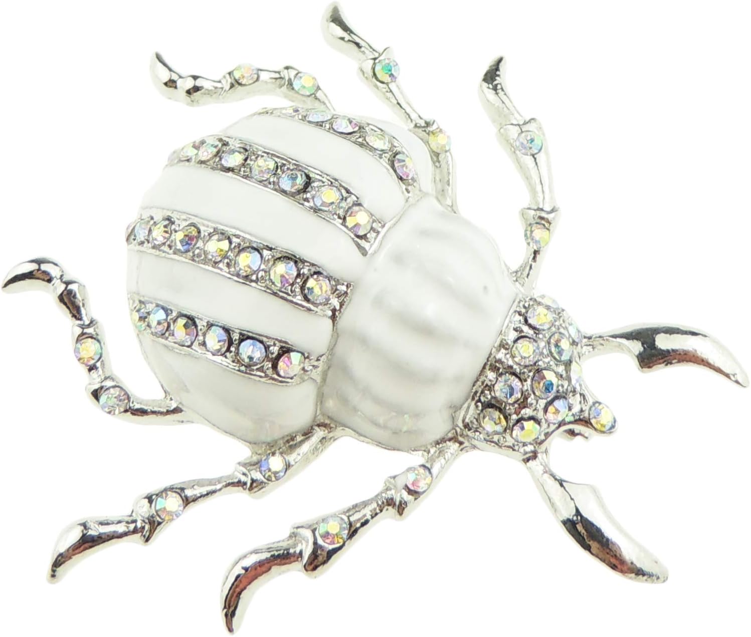 Spilla A Forma Di Pupazzo Di Neve Con Cristalli Diamantati - Rosa E Argento