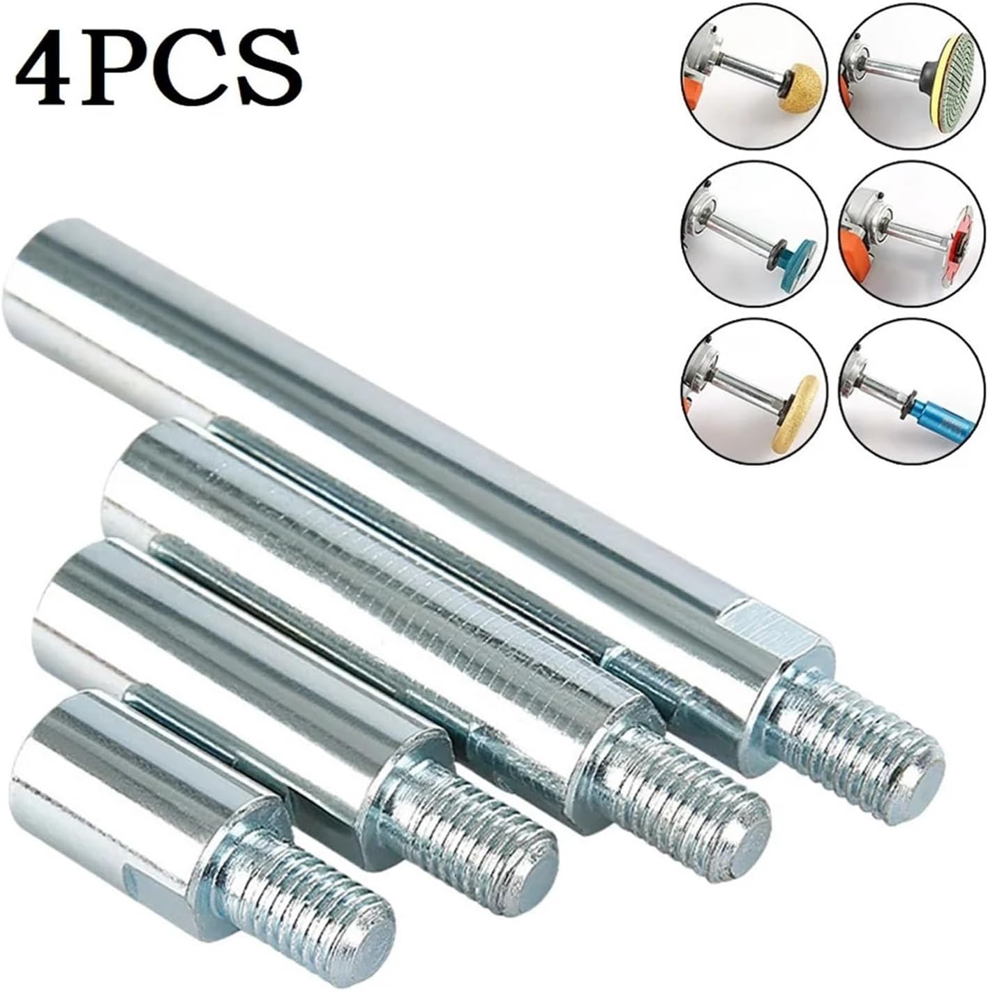 Adapter for Angle Grinder Angle Grinder Holder Adapter Rod Accessories Inlaid Steel M10 Polishing Pad Thread Connection Angle Grinder Extension Rod
