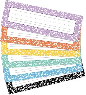 AmazingSpark 48 Pcs Magnetic Desk Name Tags Composition Name Plates