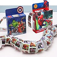 Vista 4 de 2 Pack Roll Stickers Kids Sticker, 20 Designs,400 Pcs Self Adhesive Label 1-1/2 Inch Self Adhesive Label Roll Stickers for Kids and Teacher