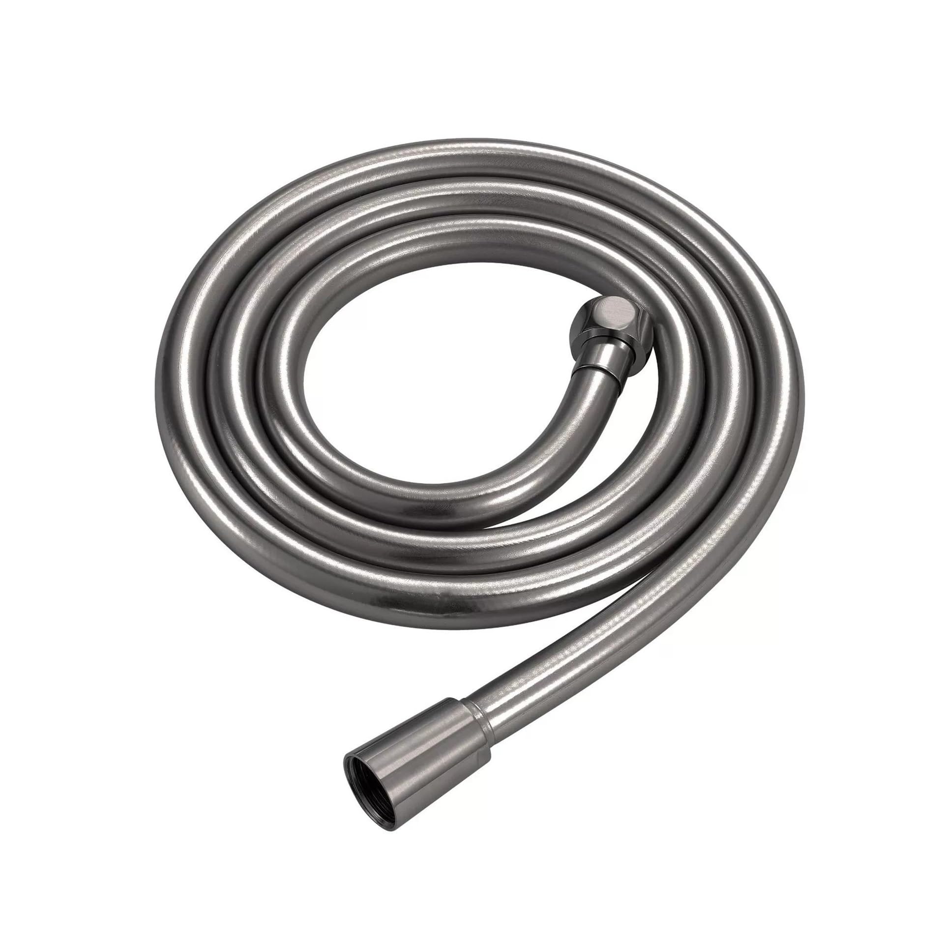 1.5M Brushed Grey & Gold PVC Shower Hose, Flexible Extension Pipe for Bathroom(Grey)