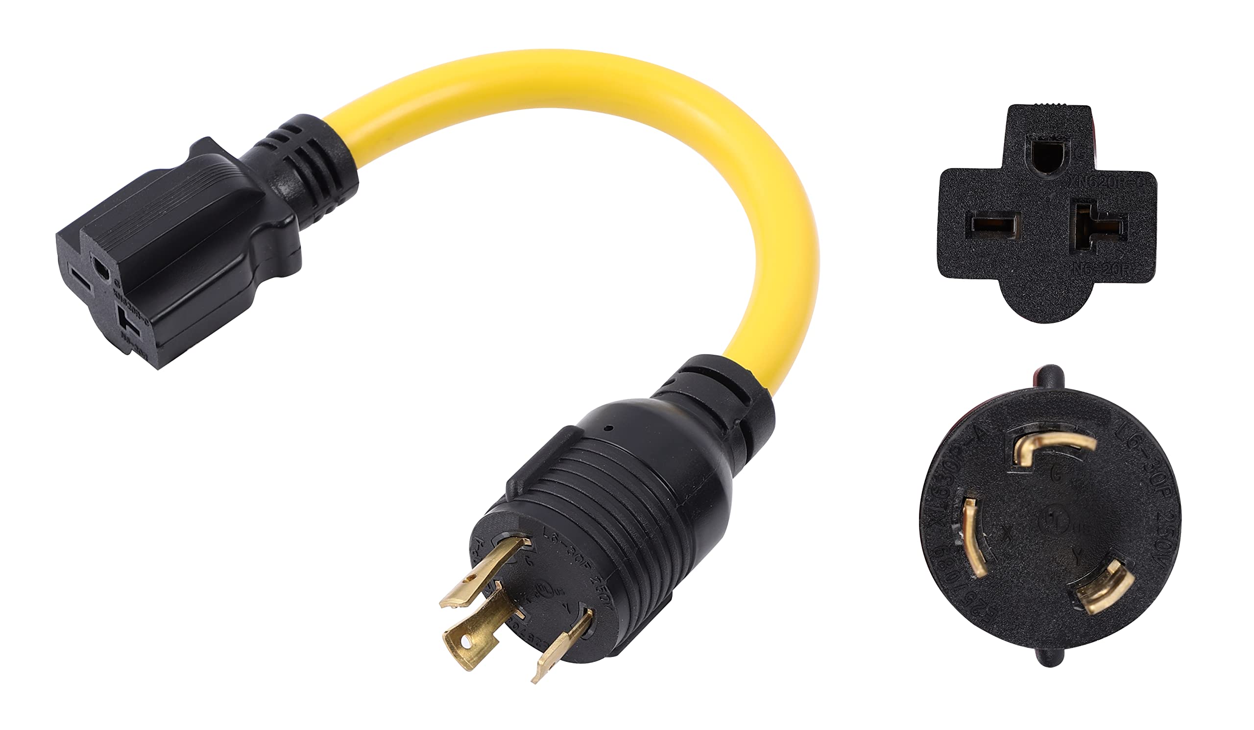 Amazon.com: ONETAK NEMA L6-30P to 6-15R 6-20R ETL Listed 240V 30