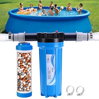 H&G Lifestyles Mineral Pool Filter for Above Ground Pools, Natural Mineral Balls Improved Water Clarity Reduces Eyes or Skin Irritation Fits 1.25 & 1.5 Hoses Up to 30,000 Gallons