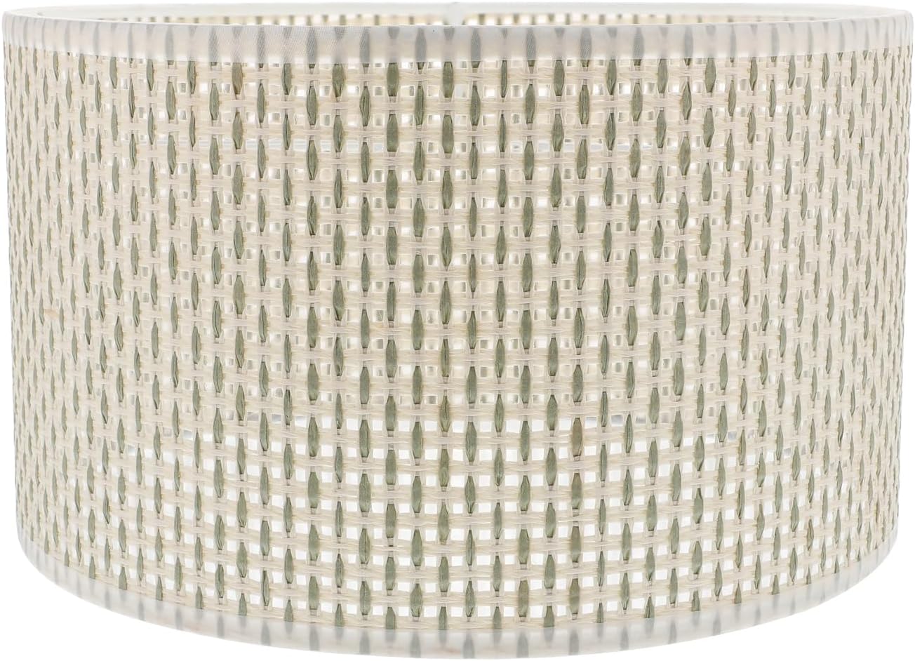OSALADI 1Pc Beige Imitation Rattan Woven Lampshade for E27 Desk Lamp Modern Lampshade- Stylish and Versatile Lamp Shade for Home Decor