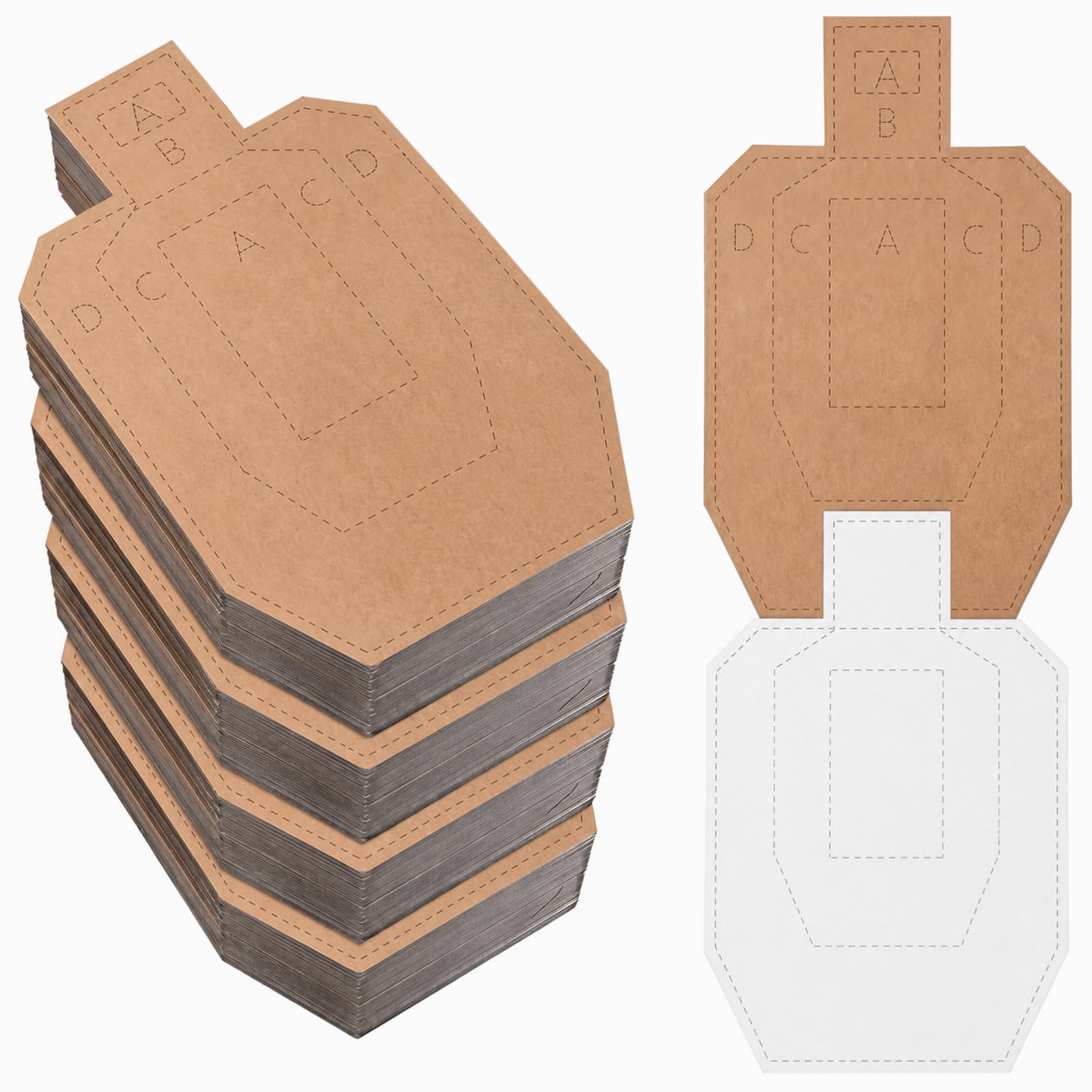 Hungdao 100 Pcs USPSA/IPSC/IDPA Shooting Cardboard Targets for Shooting Competition Tactical Paper Silhouette Targets for Range Practice (15 x 9 Inch)-picture-15