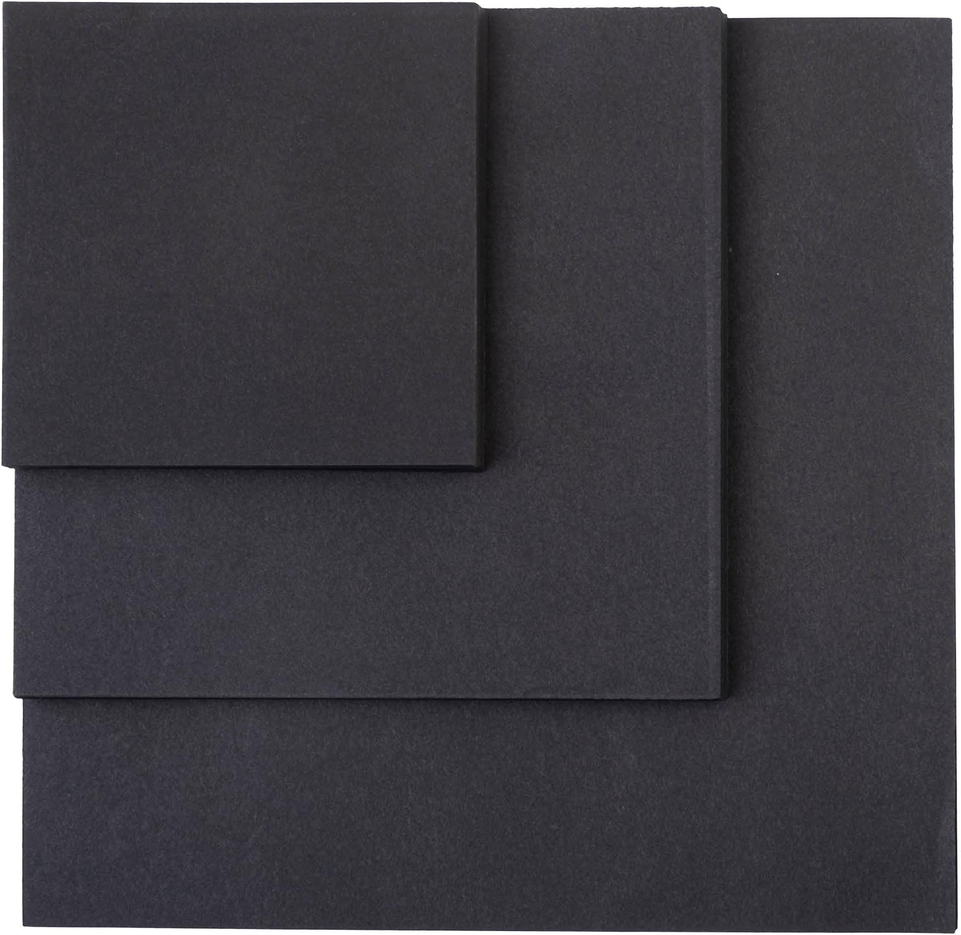 Origami Paper Black | 225 Sheets Double-Sided Origami Folding Paper Black | Craft Paper Set 80 g/m² | 75 Sheets Each 20 x 20 cm and 15 x 15 cm and 10 x 10 cm