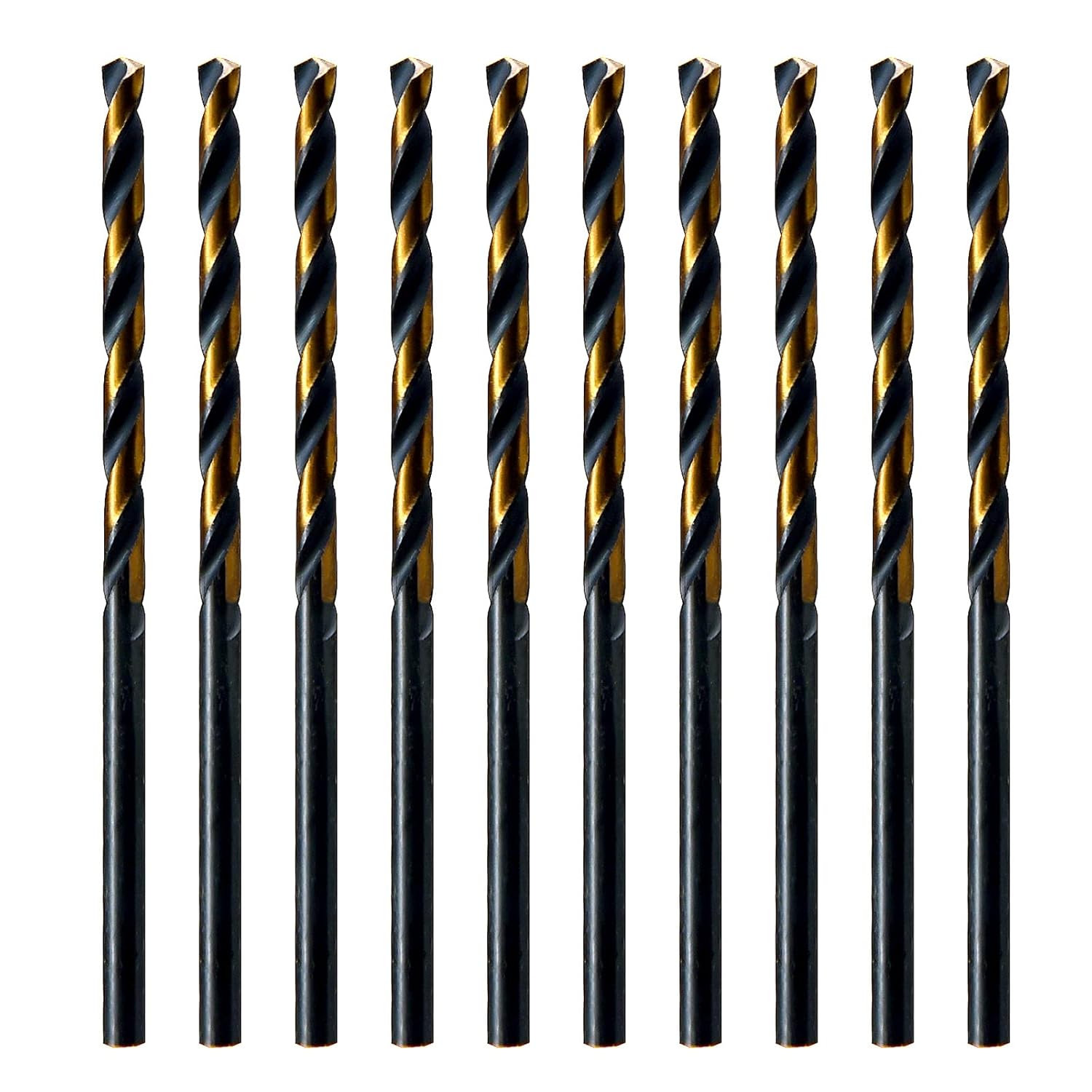 MAXTOOL 1/8" 10pcs Identical Jobber Length Drills HSS M2 Twist Drill