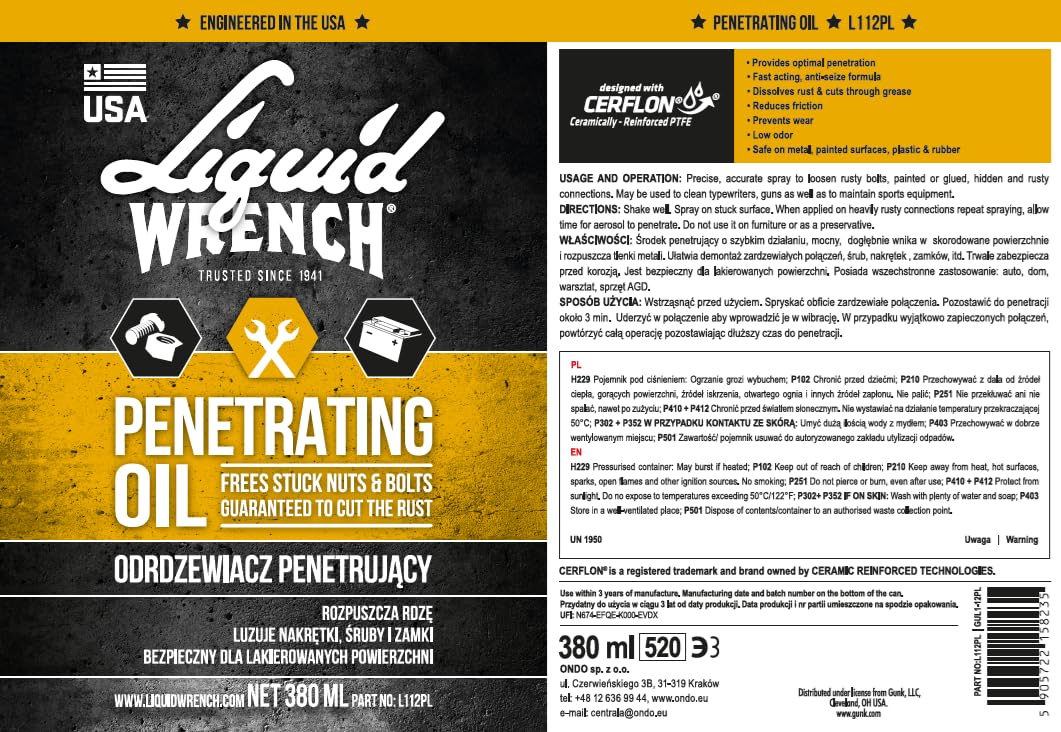 LIQUID WRENCH - ODRDZEWIACZ PENETRUJĄCY 380 ml